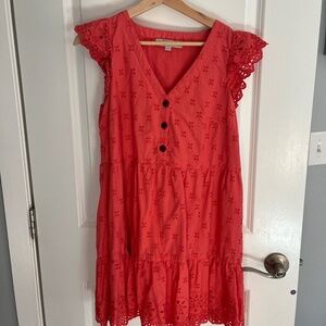 LOFT eyelet dress - EUC, XS petite